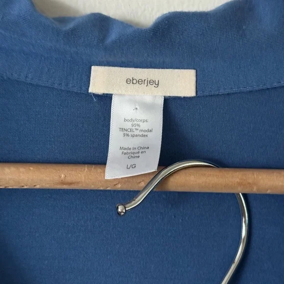 Eberjey L Gisele Long-Sleeve Tencel Pajama Set in Blue - Picture 6 of 8